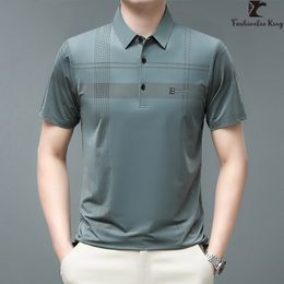 Men s Polos Summer Polo Shirt Short Sleeve Loose T Shirt Male Turn Down Collar Formal Tee Shirts 230629