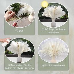 Dried Flowers 40pcs Fleur Sechee Naturelle Grass Bouquets Wedding Party Decoration Nature Boheme Champetre Fall Decor