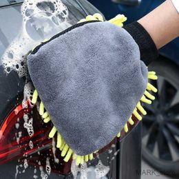 Glove Car Wash Glove Coral Soft Microfiber Gloves Car Cleaning Towel Rags Wax Auto Detailing Brush Cleaning Tools R230629