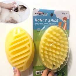 Dog Grooming Pet Products For Cat Massage Brush Combs Cleaner Puppy Hair Removal Slicker Brushes Wash Tools Soft Gentle Silicone Bristles 230628