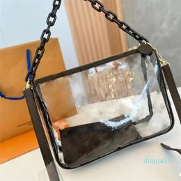 5A Designer Fashion Leather Women Bag Full Print Pattern Transparent and Exquisite Handbag One Shoulder Crossbody Bag