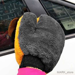Glove Coral Fleece Car Wash Gloves Car Cleaning Care Lined With Waterproof Furniture Glass Dust Cleaner Washer R230629