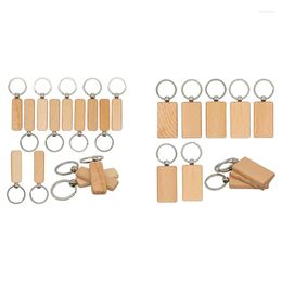 Keychains Wood Blanks Rectangle Blank Wooden Key Chain For 20 Pack