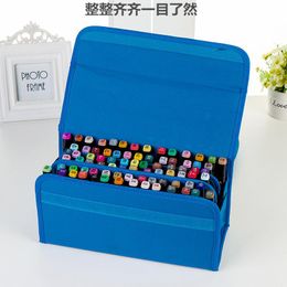 Markers Stationery art markers pen bags painting box mark pen bag pouch sketch tools storage bag organizer bag 80 hole pencil case large