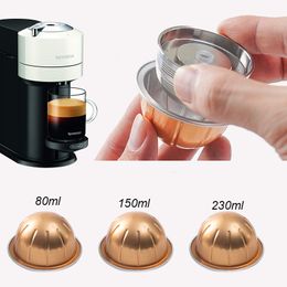 Coffee Philtres For use only with Nespresso Vertuo Next Vertuoline Reusable Stainless Steel Capsule Refillable Coffee Philtre with Original Pod 230628