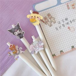 Pens 35 pcs/lot Kawaii Dog Press Gel Pen Cute 0.5mm black ink Signature Pens School Office writing Supplies Promotional Gift