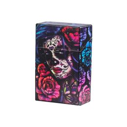 Latest Cool Smoking Colourful Skull Style Cigarette Cases Plastic Storage Box Innovative Housing Automatic Spring Opening Flip Moistureproof Stash Case