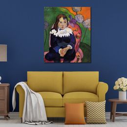 Handmade Paul Gauguin Paintings of M. Loulou Landscape Canvas Art for Office Wall Decor