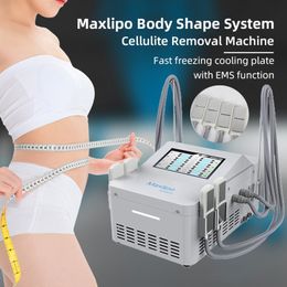 Non surgical cosmetic device vacuum-Free cold Therapy ems+cryo fat freezing ice plate 4 paddles body slimming device