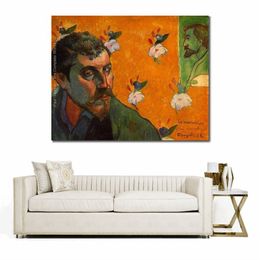 Symbolic Canvas Art Self Portrait Les Miserables Paul Gauguin Painting Handcrafted Modern Landscapes Hotels Room Decor