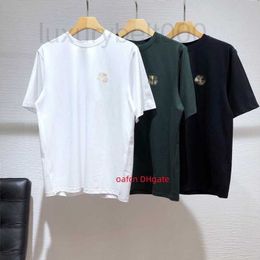 Men's T-Shirts Designer T-shirt GU High Quality Cotton Fashion Gold Embroidery 3 Colour Short Sleeve Design Couple Shirt Women's Wear QXGE