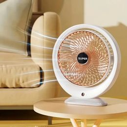 Desktop Fan Home Silent USB Charging Portable Electric Fan Mini Desktop Air Circulation Fan White 6" Desktop Model, Summer Essential