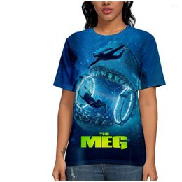 Мужские футболки The Meg 2 Trench 3D футболка с короткими рукавами женская мужская летняя футболка