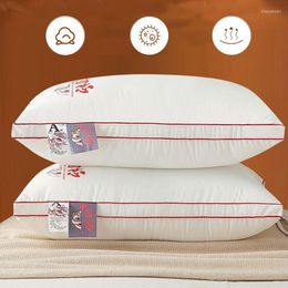 Pillow Double Side Chinese Letters Cotton White Soft Comfortable Bed Sleep Cervical El Home Single Adult Core