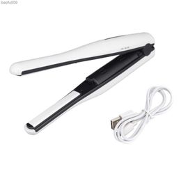 Professional Mini Hair Curler Portable USB Recharging Cordless Pencil Flat Iron 2 In 1 Straight Curl Hair Styling Tool L230520