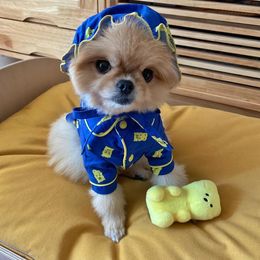Dog Apparel Dog Pyjamas Sweet Shirts Fashion French Clothes for Dogs Chihuahua Ropa Perro Small Dog Clothing Pet Overalls with Hat 230628