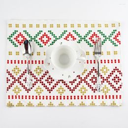 Table Napkin American Fashion Print Fabric Cotton Linen Placemat Heat Insulation Mat Dining Kids Placemats