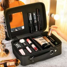 Makeup Train Cases HighQuality Professional PU Case Artist Cosmetic Storage Box Organizer Bag 230628