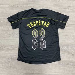 Mens Designer Trapstar t Shirt Football Jersey Mesh Blue No.22 Summer Casual Sportswear T-shirt Sunscreen Short Sleeve Fwx5