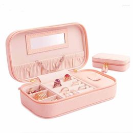 Gift Wrap Jewellery Box Portable Compact Travel Ring Earrings Necklace Princess European Korean Storage