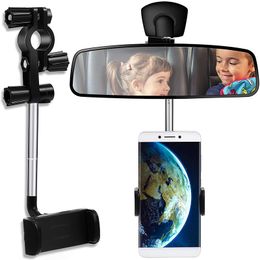 360° Car Rearview Mirror Mount Phone Holder Stand Adjustable Support Multifunction For for Smartphone GPS Universal Car Bracket