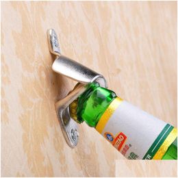 Openers Fashion Stainless Steel Wall Mount Bar Beer Soda Glass Cap Bottle Opener Kitchen Tool Kd1 Drop Delivery Home Garden Dining Dhkx2