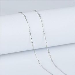 Chains Real 925 Sterling Silver Plated Simple Thin Chain Necklace Jewellery Trendy Fashion For Girl's And Women's