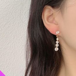 Stud Earrings Wholesale 10 Beautiful Crystal String Tassel Classic Romantic Girl Ladies Jewelry Gifts 2023