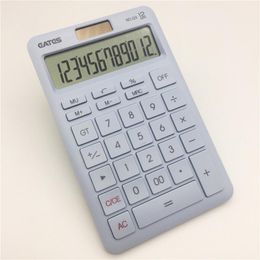 Calculators 12 Digit Desk Solar Calculator Big Buttons Financial Business Accounting Tool For School Student Small Comercial Supplies