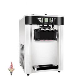 LINBOSS Soft Ice Cream Machine Serve Yoghourt Maker 3 Flavours Fridge Electric Ice Cream Commercial Icecream maker