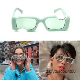 Sunglasses Designer Brand Off 40006 Design Gap Frame Classic Black Square Trend Men Glasses Fashion White Creative Ladies