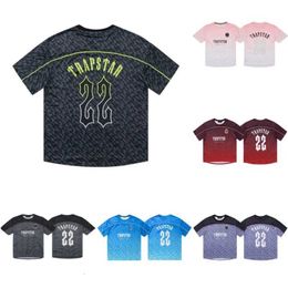 Mens Trapstar t Shirt Football Jersey Summer Casual Loose Short Sleeve Hip Hop High Streetwear Stree Fashion Tops Xnej