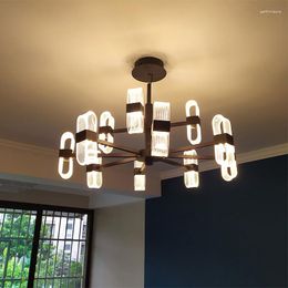 Chandeliers Post Modern Living Room Chandelier Bedroom Luxury LED Lamp Hanging Light For Dining Kitchen