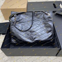 Designer women NIKI Shopping bag genuine calfskin bag wrinkle Chain handbag messenger purse crossbody shoulderbag tote Top end quality 577999