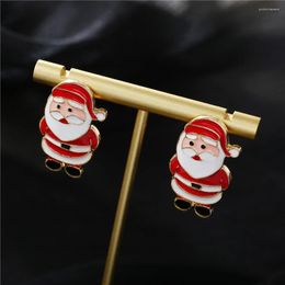 Dangle Earrings Trendy Statement Christmas Gift Box Elk Tree For Women Santa Claus Snowflake Snowman Drop Jewellery Girls