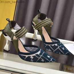 Sandals Designer High Heel Summer Sandals Mesh Pretty Party Fashion Dress Women's Shoes Career Essentials Z230629