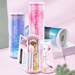 Bags Pencil Case Code Lock Pen Box NBX Password Pencil Case Large Capacity Stationery Box MultiFunction Cylindrical Pencil Box