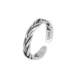 Vintage Twisted Band Rings Charm Simple Geometric Lines Winding Rings for Women Girl Friendship Party Jewellery