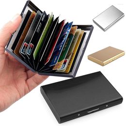 Storage Bags Card Holder Men Blocking Aluminium Metal Slim Wallet Money Bag Anti-scan Purses Thin ID Case For Business