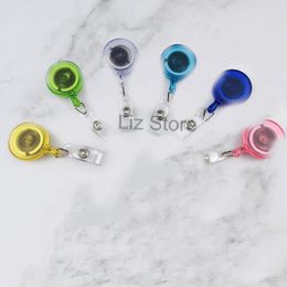 Retractable Reels Keychain Clips Retract Pass ID Card Badges Holder Keyring Pull Badge Lanyard Name Tag Cards Holders TH0639