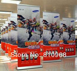 custom Aluminium electric roll up banner stand size in inches pull up banner for advertising promotion roll-up banner