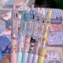 Pens 36 pcs/lot Transparent Cat Dog Gel Pen Cute 0.5mm Black Ink Signature Pens Stationery Gift Office School Supplies wholesale
