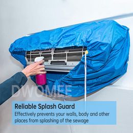 Dust Cover Split Air Conditioning Cleaning with Water Pipe and brushes Waterproof Conditioner Service Bag Washing Clean 230628