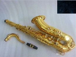 New Tenor Saxophone B Flat Lacquered gold musical instrument brass Tenor sax professional With Case