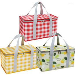 Storage Bags Large Utility Tote Bag Insulated Thermal Cooler Food Container Cool Lunch Foods Beverages Boxes For Outdoor