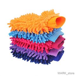 Glove Waterproof Car Wash Microfiber Gloves Thick Car Cleaning Wax Detailing Brush Auto Care dusting gloves Glove R230629