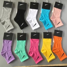 Mens socks tech fleece designer Colourful womens socks candy Colour breathable sweat wicking couple socks NK print