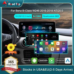 10.25" or 12.3'' Qualcomm Android 12 for Benz B Class W246 2016-2019 Car Radio GPS Navigation Bluetooth WiFi Head Unit Screen