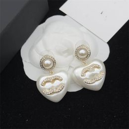 Latest Earrings ccity Designer Luxury Stud Women Jewellery Gold Earring high-qualit heart-shaped Woman ear ohrring 7833