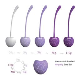 Eggs 5pcs Set Safe Silicone Kegel Exercise Geisha Ball Ben Wa Vagina Tighten Trainer Massage Sex Toys Vaginal Sexe 1124